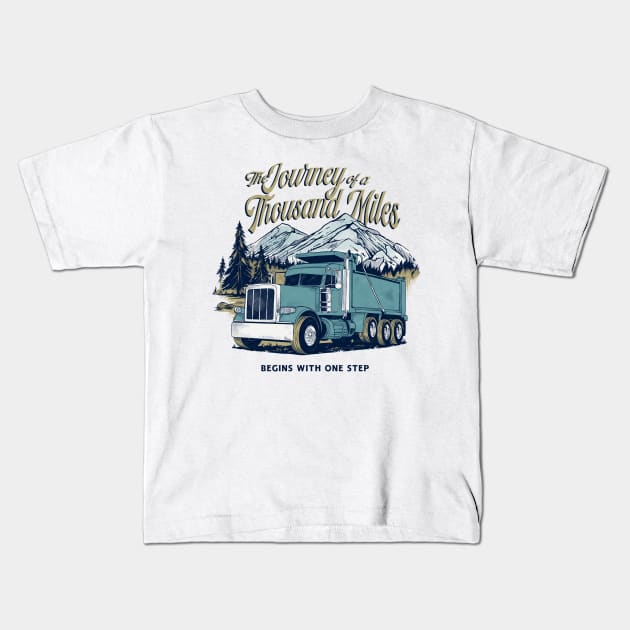 Thousand miles Kids T-Shirt by JMLAstudio